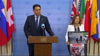 "A terrorist posing as a humanitarian worker under the United Nations emblem kidnapped [my son]."