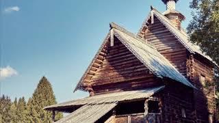 Russian temples made of wood music by Sergey Orlon