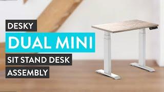 Desky Dual Mini Sit Stand Desk Assembly