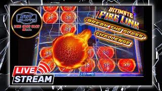 Ultimate Fire Link “break the glass” challenge and live slot play! @married2slots  #BTGChallenge