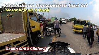 Kecelakaan di Purwakarta hari ini depan Pom Cilalawi: Motovlogging