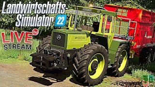 LS22 LIVE: XXL MAISHÄCKSELN - Im MB TRAC auf der legendären DÜRRENROTH│FS22 - Farming Simulator 22