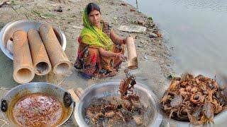 biggest crab in the world | Catching kekra and king of crab recipe,cooking& eating in village style