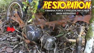 RESTORATION Abandoned Old Motorcycle Yamaha Force 1 1994 (In the Grave) PART 1