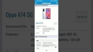 Oppo A74 5G Specs