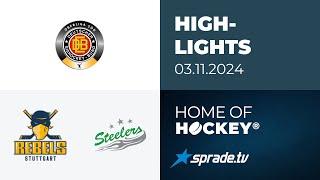 03.11.2024 - Highlights - Stuttgart Rebels vs. Bietigheim Steelers