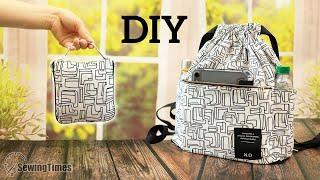 DIY Packable Backpack  Compact, Convenient, and Customizable! Special way to make a backpack.