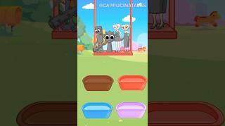 Jump into the tub Challenge – Find the Right Color! - Italian Brainrot | Cappucina Animation