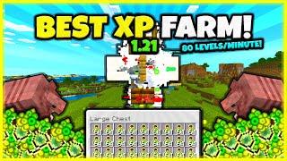 BEST XP FARM EVER!! (70 LEVELS/MINUTE!) In Minecraft Bedrock And Java 1.21