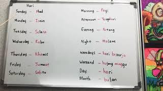 马来语 - Learning Days of The Week in Malay Language - Hari Dalam Bahasa Melayu