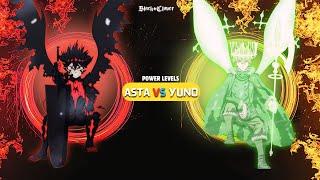 Asta VS Yund  || All Farms Power Levels || Black Clover Characters || Anime