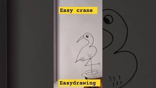 Easy crane drawing from 3# drawing from 3#crane drawing #pelicans drawing #subscribe