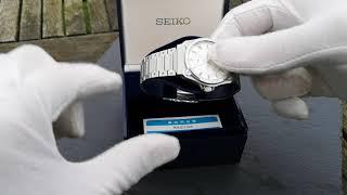 Vintage Seiko Silver Wave Mens Watch Ref 2628-0230T with Box & Papers from 1982