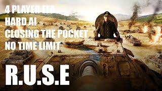 Dad Plays "R.U.S.E" Badly. 4 Player FFA, Hard AI, Closing The Pocket