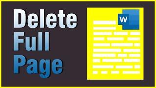 How to Delete a Full Page in MS Word | LeonsBD