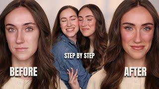 Perfecting My Sister's Everyday Makeup (Step by Step)