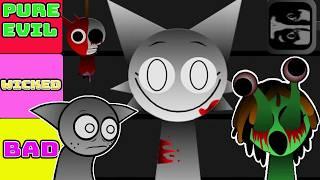 Ranking All Sprunki's From Most Evil To least Evil (Sprunki Incredibox)