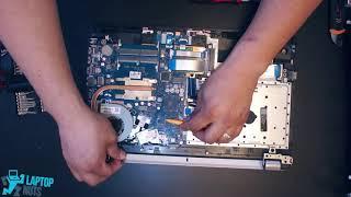 HP 15-BS series Disassembly. Hard drive, motherboard, cpu, heatsink and fan removal