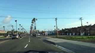 Cruising Coast Hwy down to the Strand downtown Oceanside California