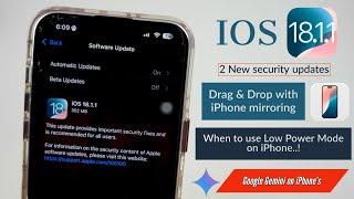 iOS 18.1.1 is Officially Released | Google Gemini on iPhones Full details in Telugu