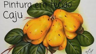 Caju pintura em tecido - Aprenda a como pintar Caju - Parte 1