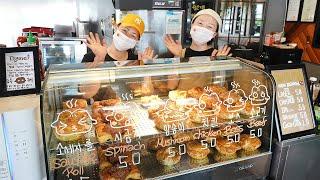 Lovely Korean Sisters! Australian Handmade Pie Made by Korean Sisters / Korean street food