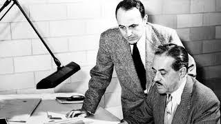 Industrial designer Raymond Loewy,Robert Bourke,desk,South Bend,office,1953