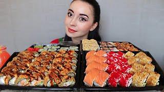 86 СУШИ РОЛЛОВ ОТ YAPOSHA / MUKBANG Ayka Emilly ️