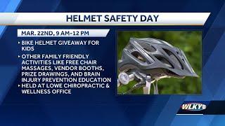 Bike helmet giveaway for kids in Louisville to recognize National Helmet Safety Day