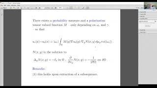 International Zoom Inverse Problems Seminar, March 31, 2022, Michael Vogelius (Rutgers University)