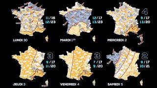 prévision météo France du Dimanche 29 au Samedi 5 Octobre 2024