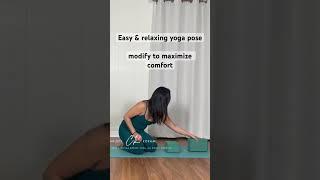 Easy yoga pose for relaxation | restorative yoga #yogaforrelaxation #restorativeyoga #yogaforstress