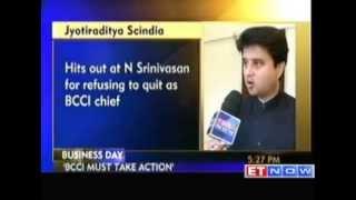 Srinivasan Must Step Down : Jyotiraditya Madhavrao Scindia