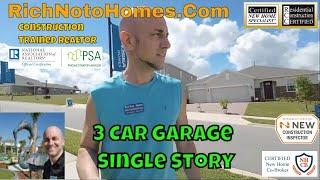 Ridgeview Clermont FL Real Estate Agent,  Miles Floor Plan by Landsea Homes | 3 car garage | Olympus