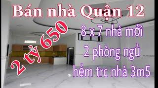 Bán nhà Quận 12, sổ hồng riêng giá 2 tỷ 650,