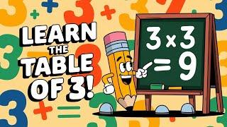 Learn Table of Three | Musical Table of 3 in english | teen ka table - esl, efl