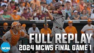 Texas A&M vs. Tennessee: 2024 Men's College World Series Final Game 1 | FULL REPLAY