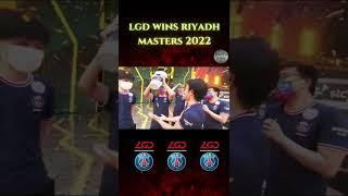 PSG.LGD are the champions of Riyadh Masters 2022!! #SHORTS