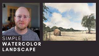Simple Watercolor Landscape Tutorial (step-by-step)