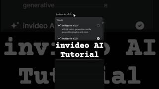 invideo AI v3.0 Quick Tutorial! #ai #aitutorials