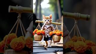 Tiny Paws, Heavy Load—A Kitten’s Journey