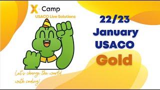 USACO Jan 2023 Gold Level Live Solutions - P1, P2, P3