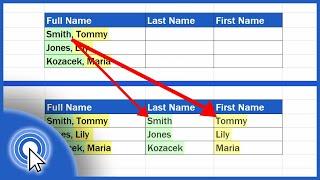 How to Separate Names in Excel