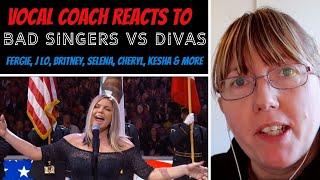 Vocal Coach Reacts to Bad Female Singers Vs Diva's (Fergie, J Lo, Britney, Selena, Cheryl & more)