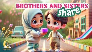 ALLAH is Pleased When We Share! | VOCALS ONLY Islamic Song for Kids