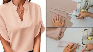 One of the best and most important lessons for learning how to sew a V-neck