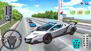 New Flying Police Car Lamborghini On Highway Patrol Duty - 3D Driving Class 2024 - Android gameplay