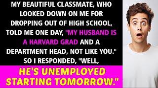 "How I Stood Up to My Bullying Classmate Who Bragged About Her Harvard Grad Husband at a Party..."