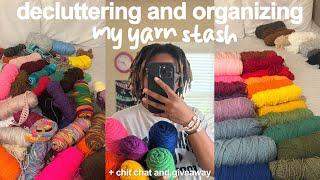 decluttering and organizing my yarn stash! | chit chat and giveaway