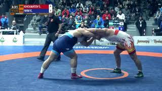 1/8 FS - 125 kg: S. KHOLMATOV (UZB) v. K. NAM (KOR)